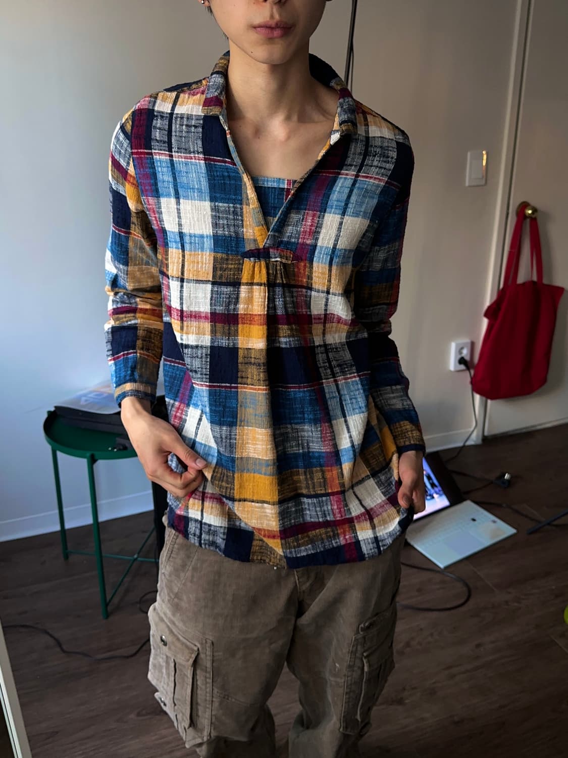 Brightehk 멀티 컬러 체크 셔츠 상품이미지2