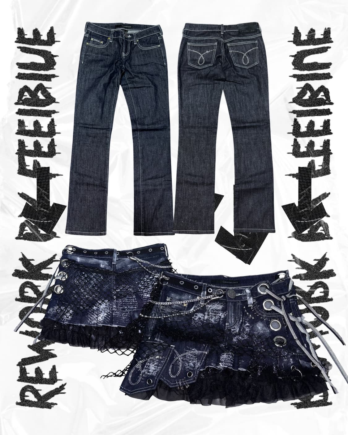 FEELBLUE REWORK 017 – Nightweb Skirt 상품이미지8