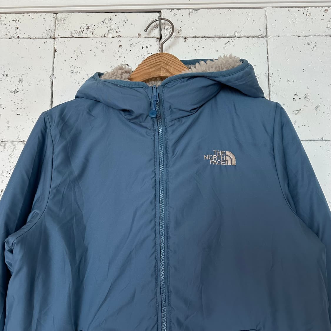 우먼M 노스페이스 양털 후리스 자켓 양면 상품이미지5