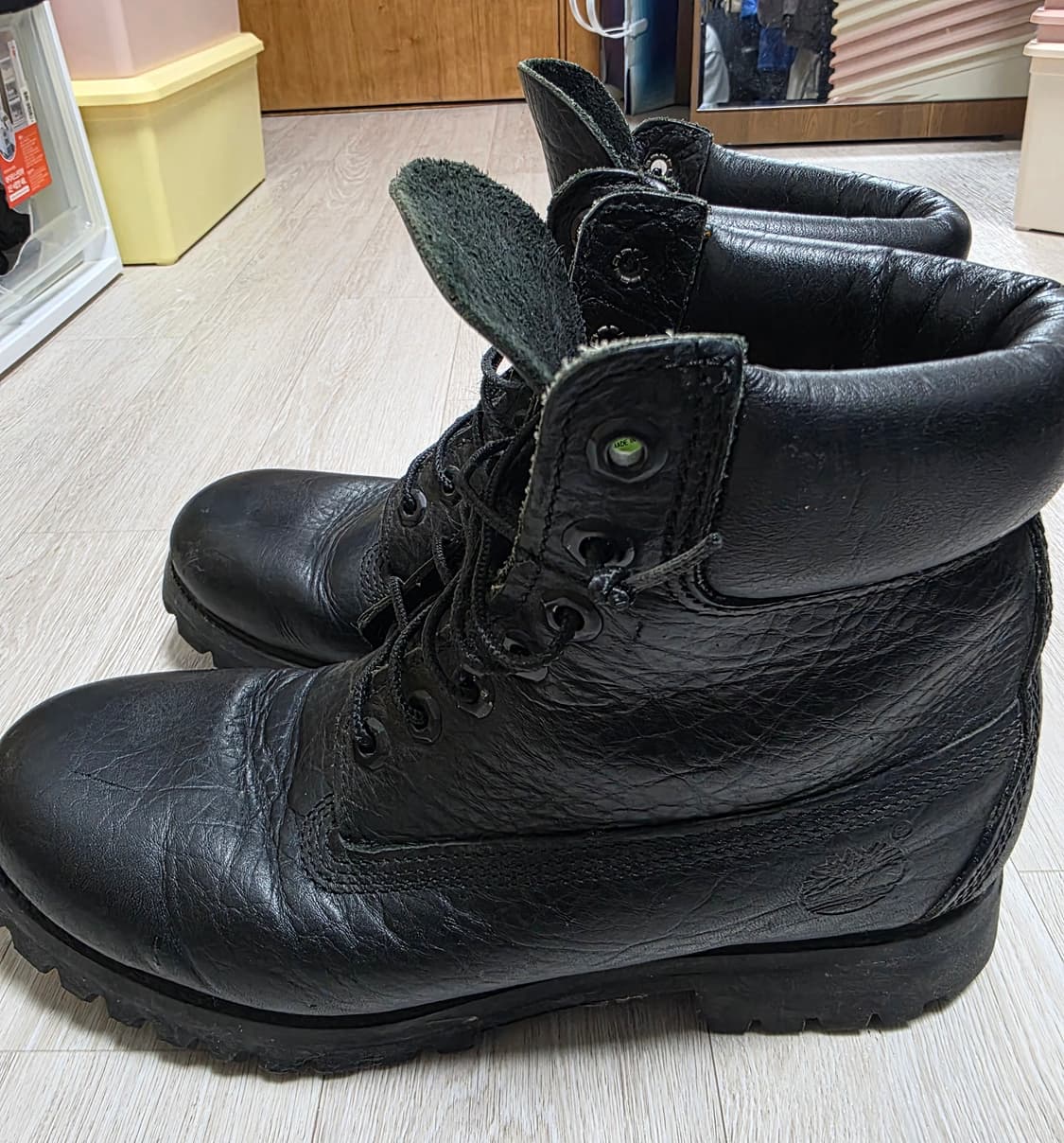 [255~260]팀버랜드 6인치 블랙 가죽부츠 상품이미지4