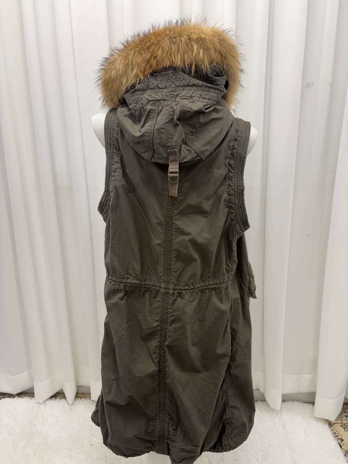 고아 퍼 후드 베스트 상품이미지4