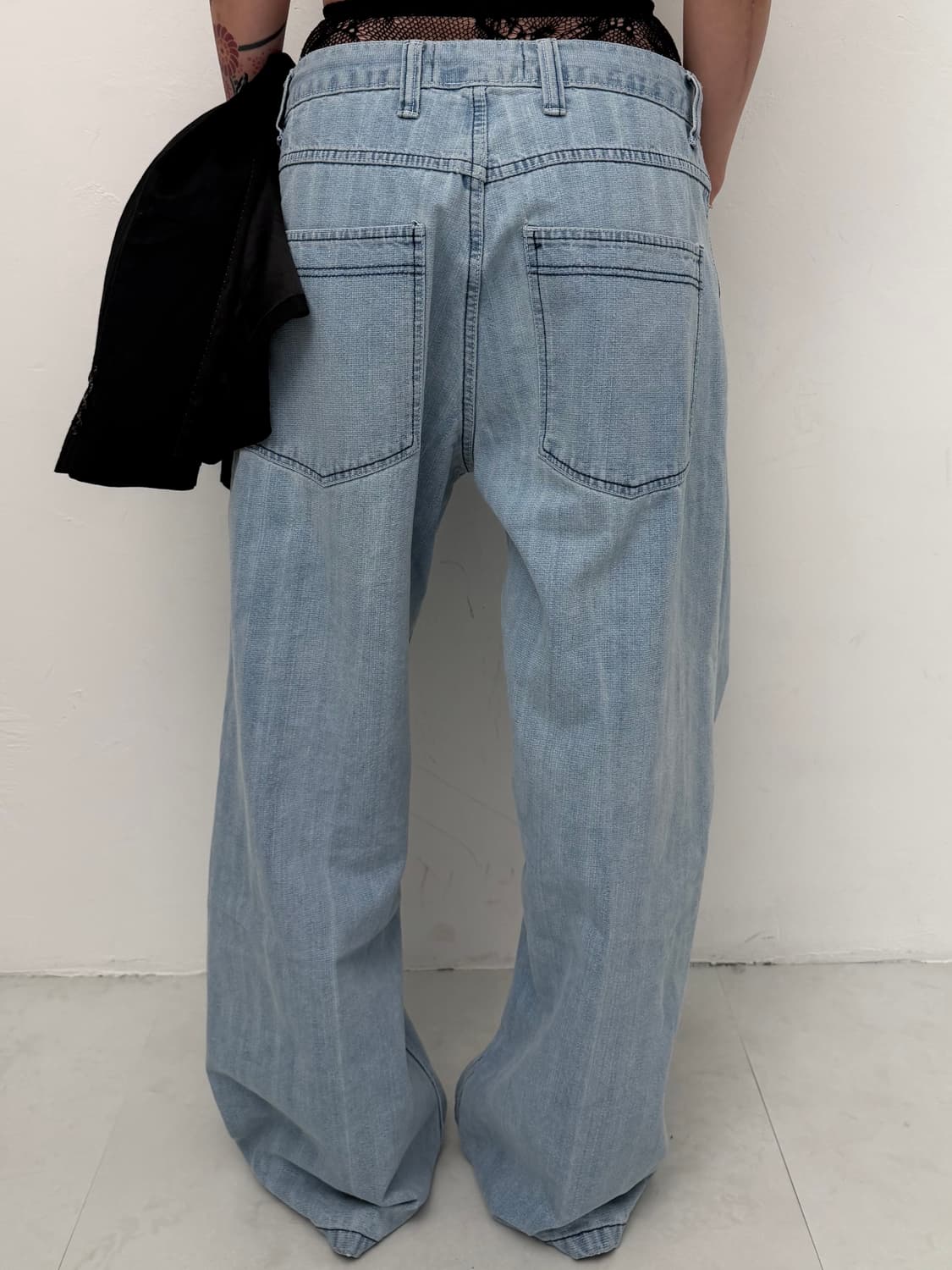 팬티 프린팅 와이드 데님  상품이미지3