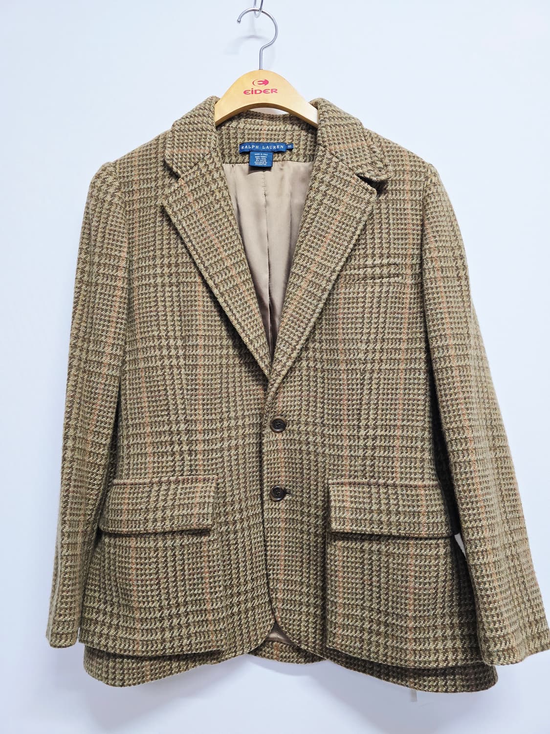폴로 랄프 로렌 트위드 체크 자켓 (이탈리아제 / 남성용, 여성 착용 가 상품이미지1