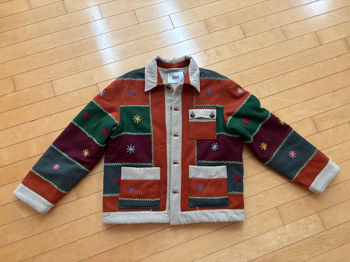 Bode 패치워크 울 car coat 상품이미지1