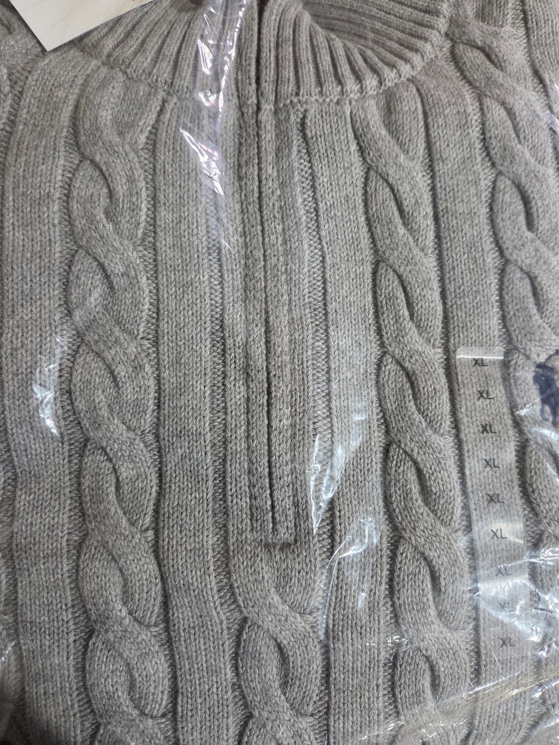 폴로 랄프로렌 남자 꽈배기 반집업 상품이미지1