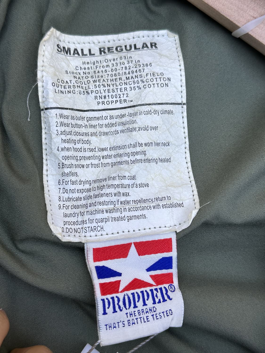 프로퍼 U.S 아미 M-65 필드 자켓 상품이미지6