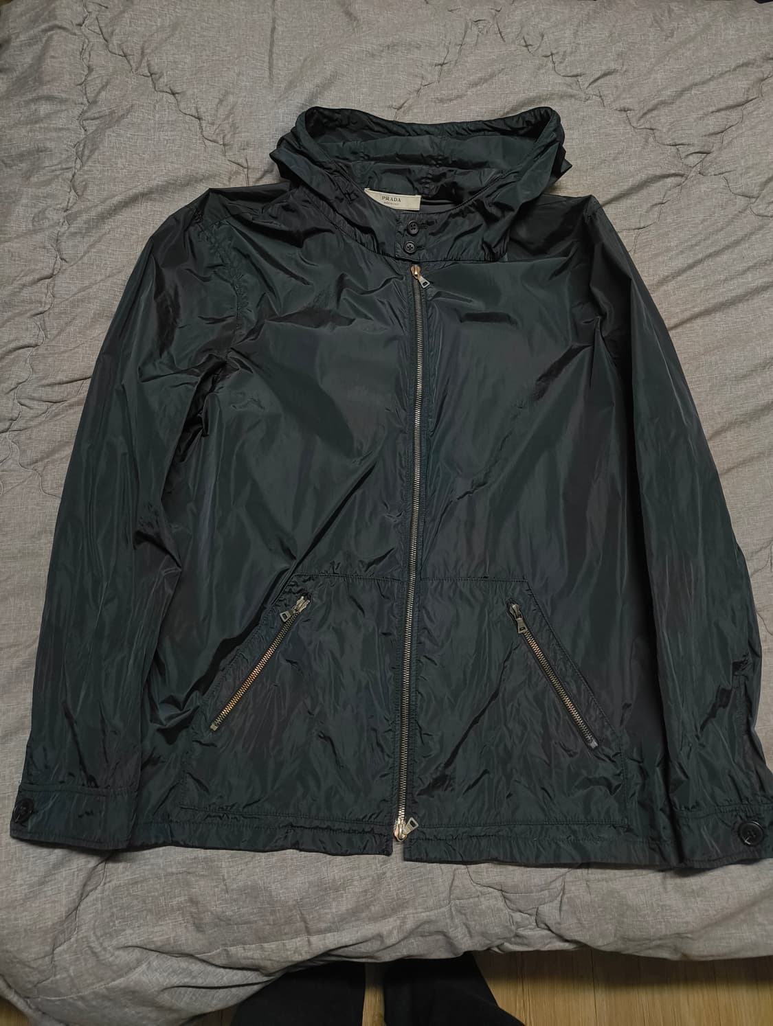 프라다 투웨이 나일론 블랙 후드 자켓 xl 상품이미지2