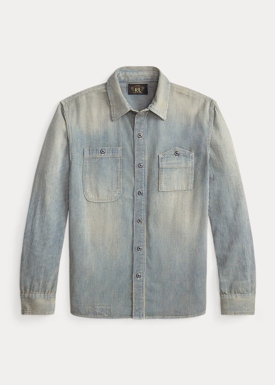 RRL 26 신상 인디고 스트라이프 셔츠 L 상품이미지1