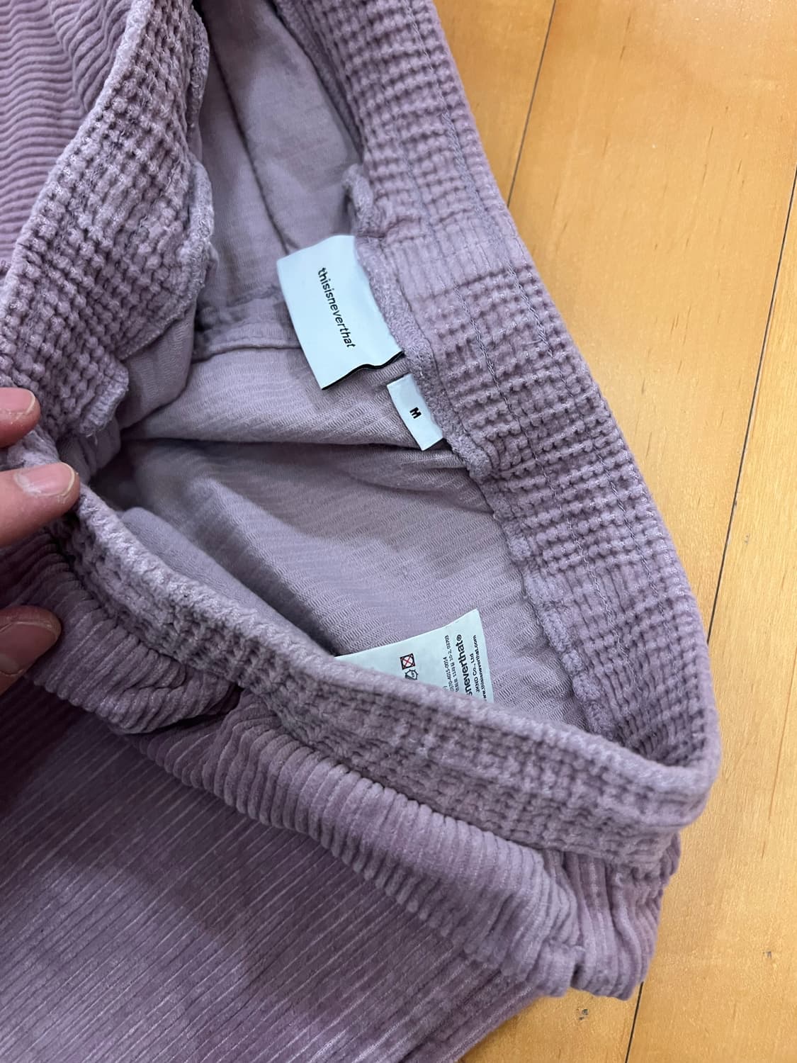 디스이즈 네버댓 핑크 코듀로이 팬츠 M 상품이미지2