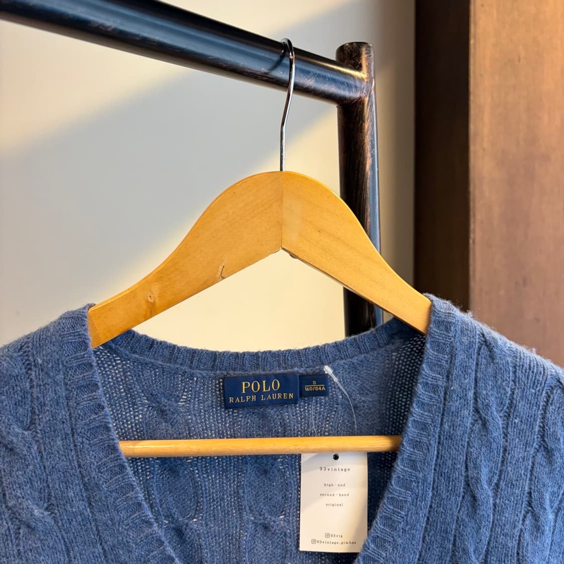 15890 - 폴로 랄프로렌 스카이블루 케이블 울 니트 (울 90% 캐시 상품이미지5