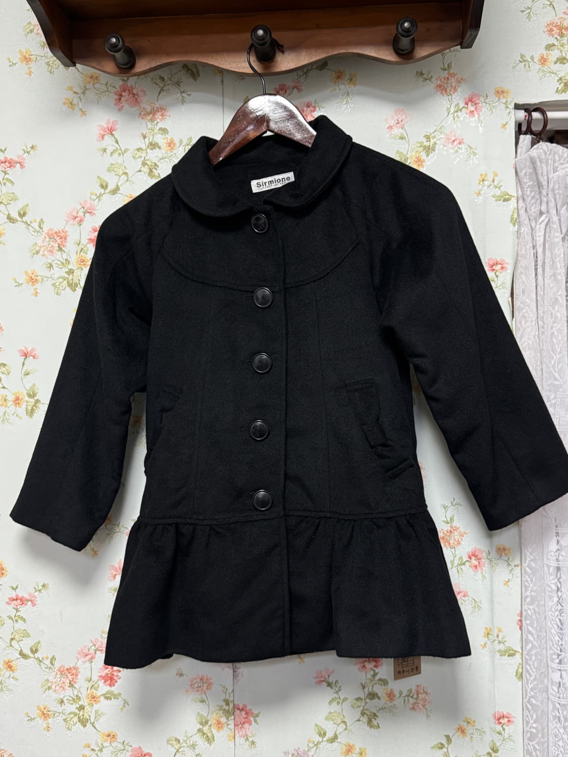 리본 프릴 원피스 코트 상품이미지1