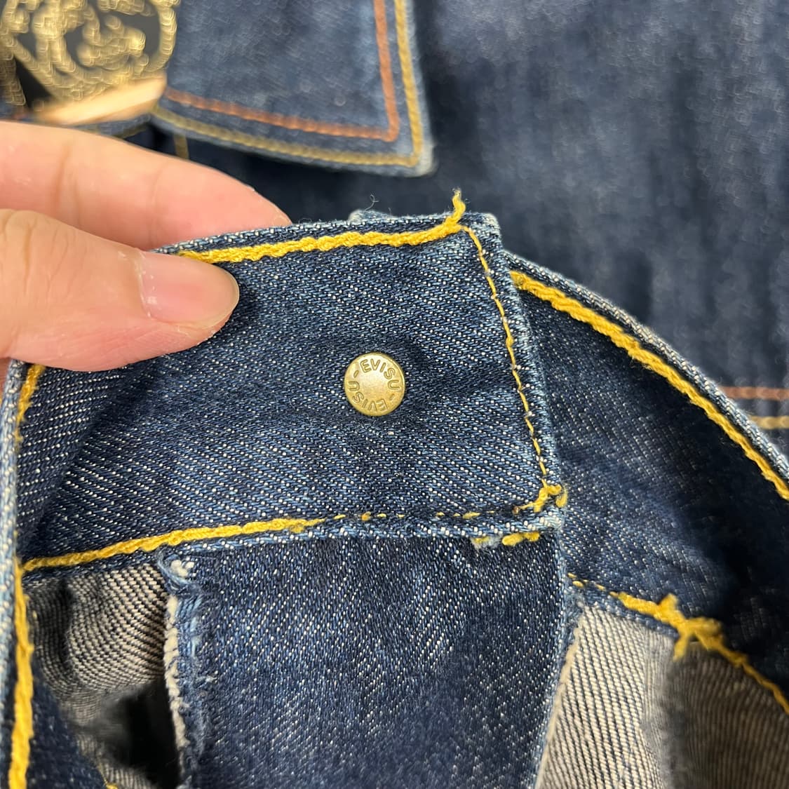 Evisu 에비수 1세대 빅페인팅 데님 트러커 자켓 상품이미지6