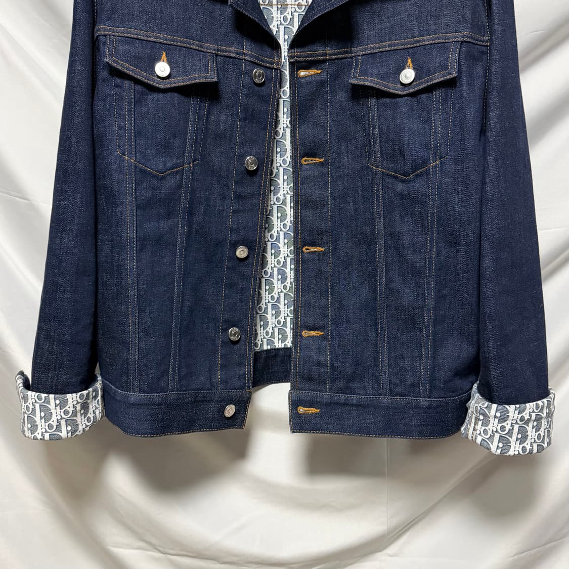 [S+급/54] 디올 오블리크 데님 트러커 청자켓 상품이미지4