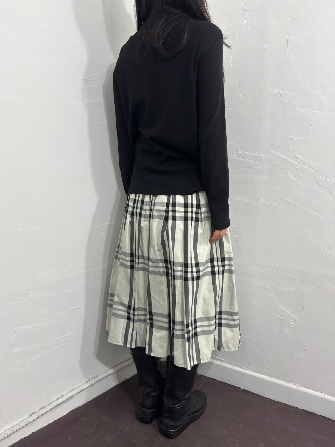 check strap skirt 상품이미지4