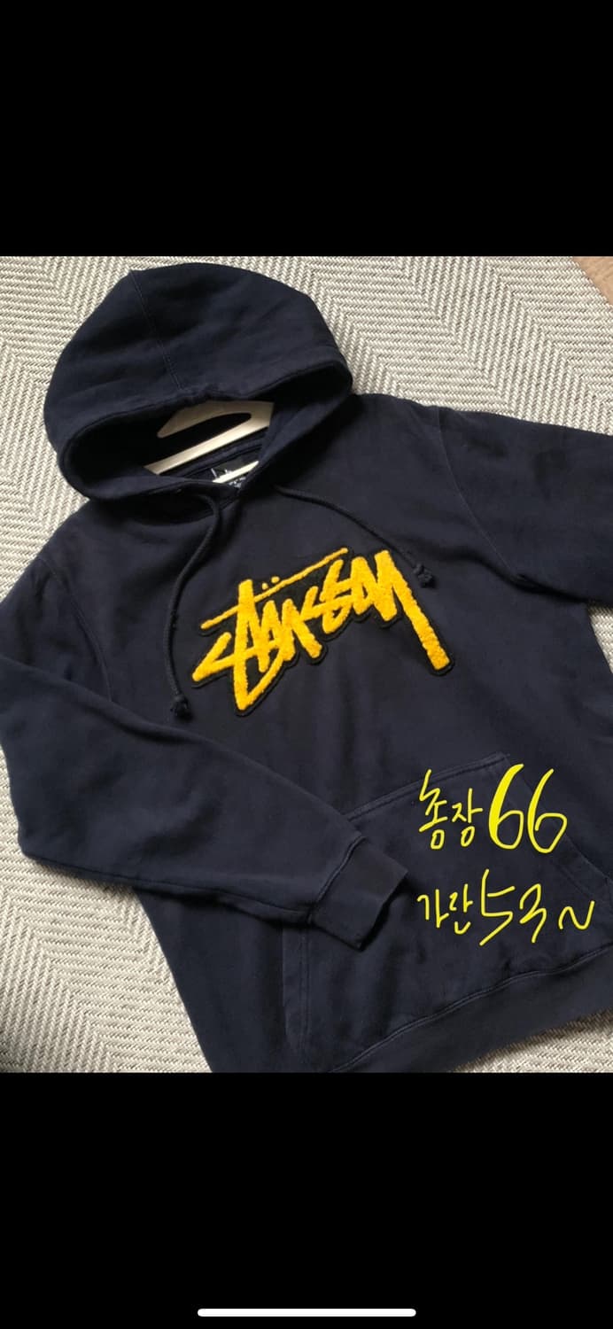 빈티지 스투시 네이비 후드티 상품이미지3