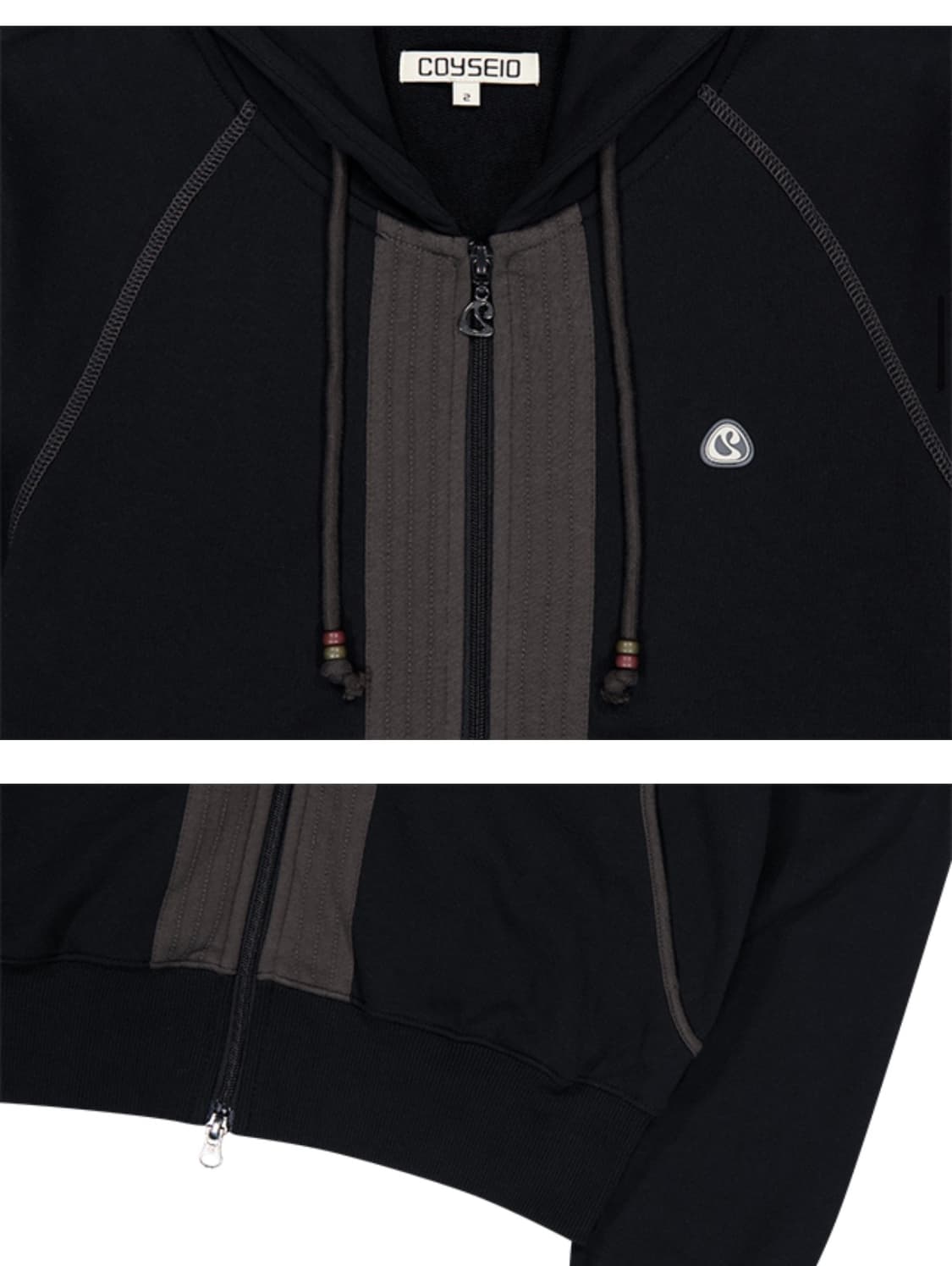PUCKERING HOOD ZIP-UP BLACK 상품이미지2