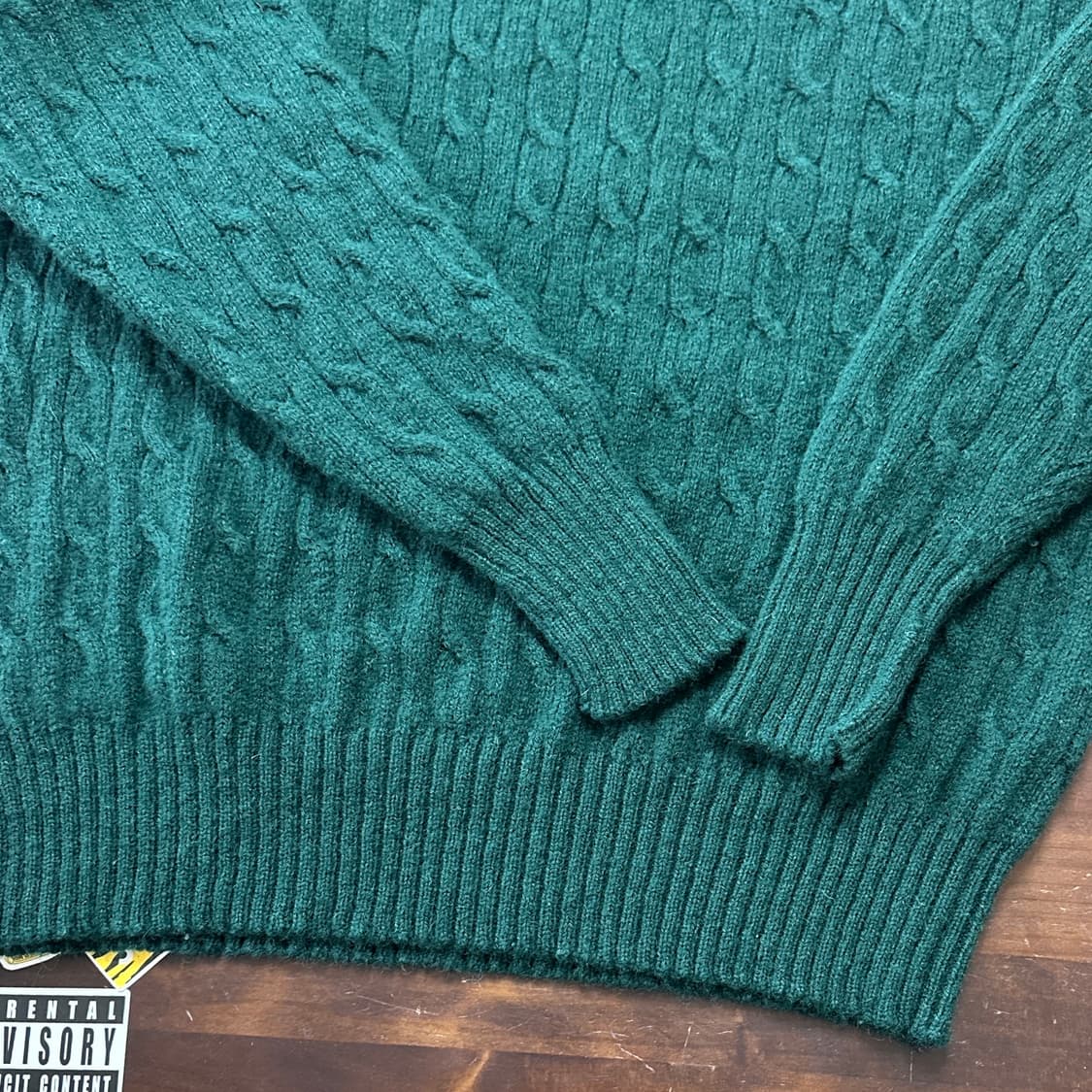 90s 폴로 랄프로렌 울 케이블 니트 스웨터 XL 상품이미지4