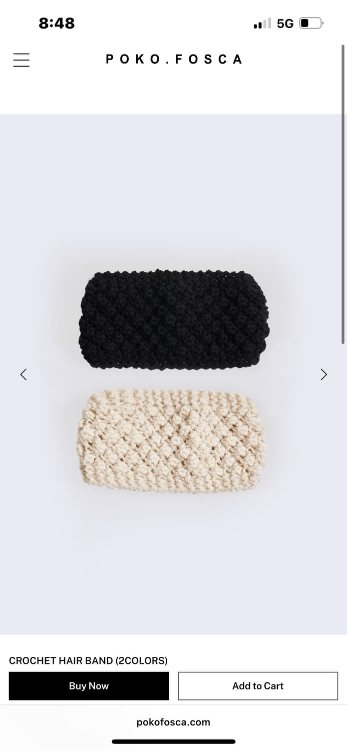 포코포스카 헤어밴드 아이보리 상품이미지1