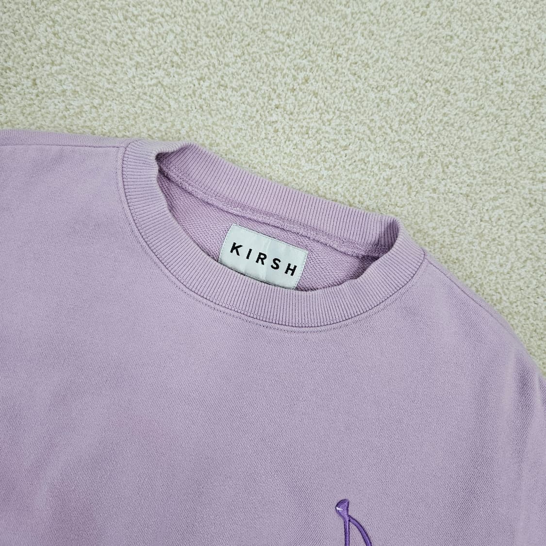 [1] 키르시 KIRSH 여성 체리 크롭 퍼플 맨투맨 1027JM2 상품이미지2
