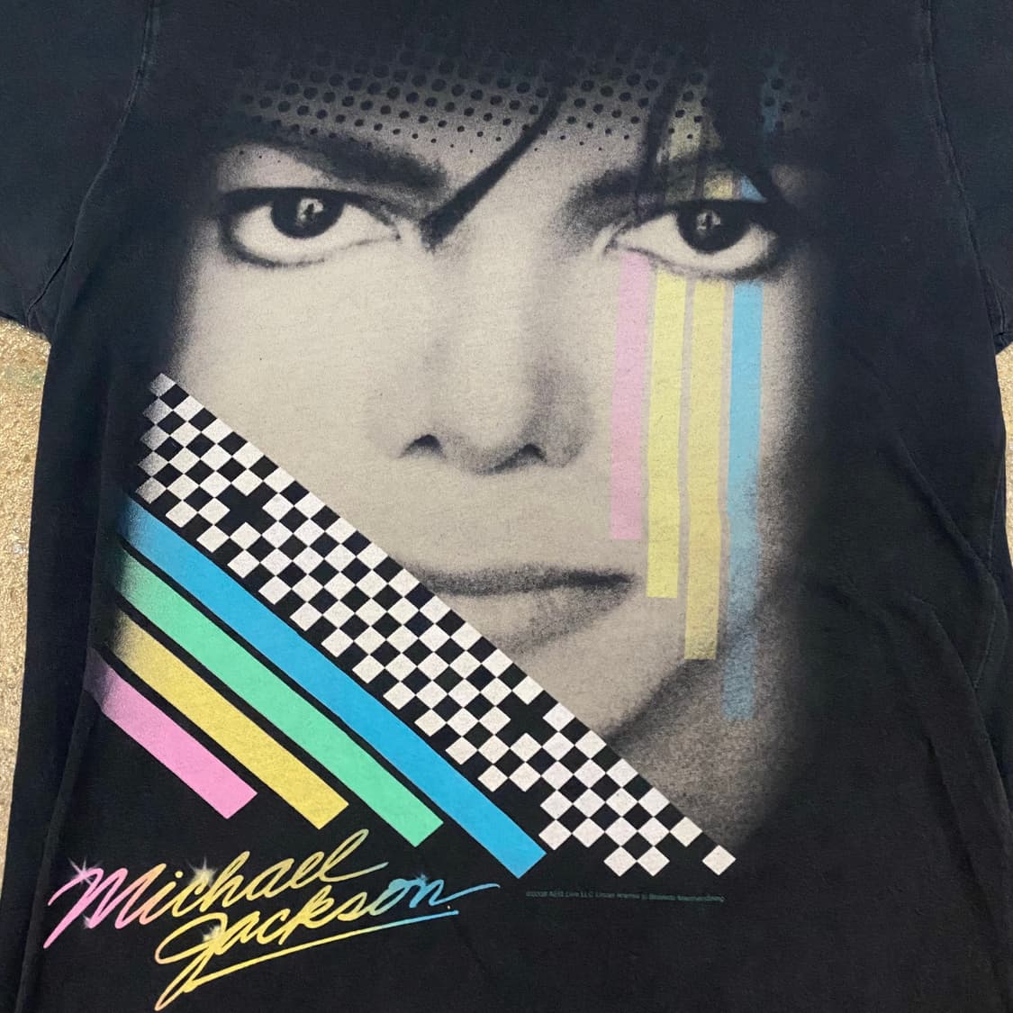 미국 빈티지 마이클 잭슨 프린팅 반팔티 락티셔츠 상품이미지3