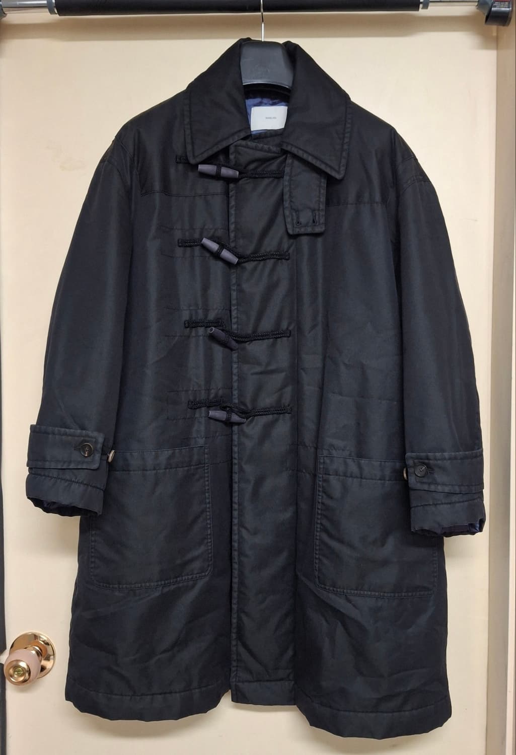 [1] 아워셀브스 인슐레이션 개버딘 더플 코트 블랙 ourselves 상품이미지6