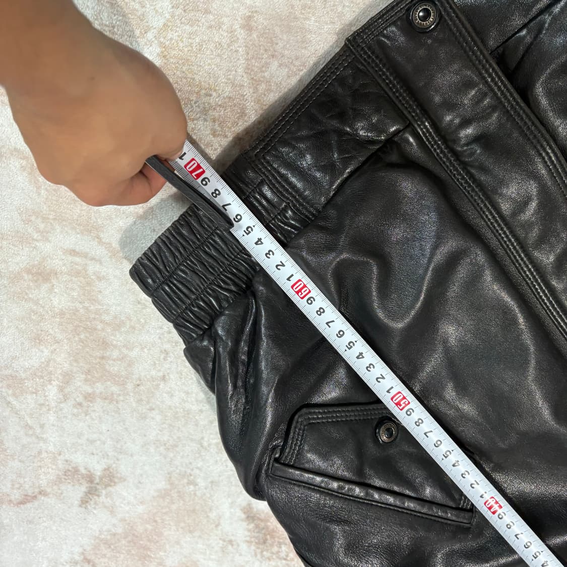 빈티지 밍크퍼 양가죽 레더 자켓 상품이미지5