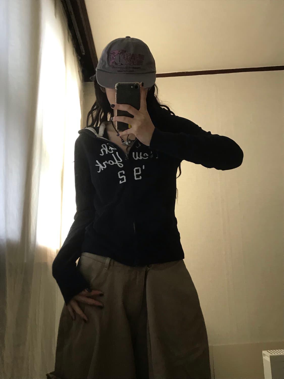 아베크롬비 네이비 딱붙핏 후드집업 상품이미지7