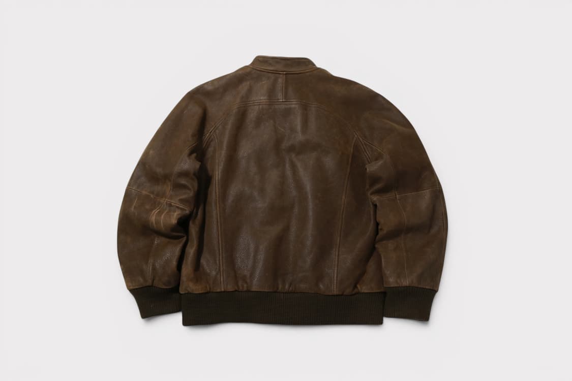 [M] 90's 빈티지 윌슨레더 양가죽 에이징 레더 자켓 상품이미지7