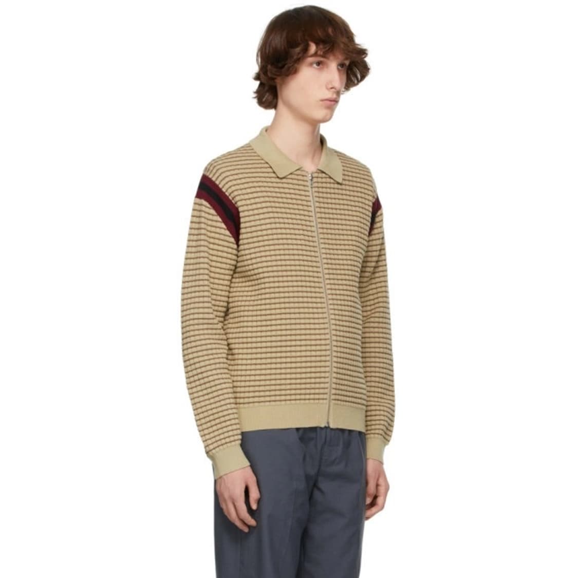 스투시 와플 니트 집업 상품이미지1