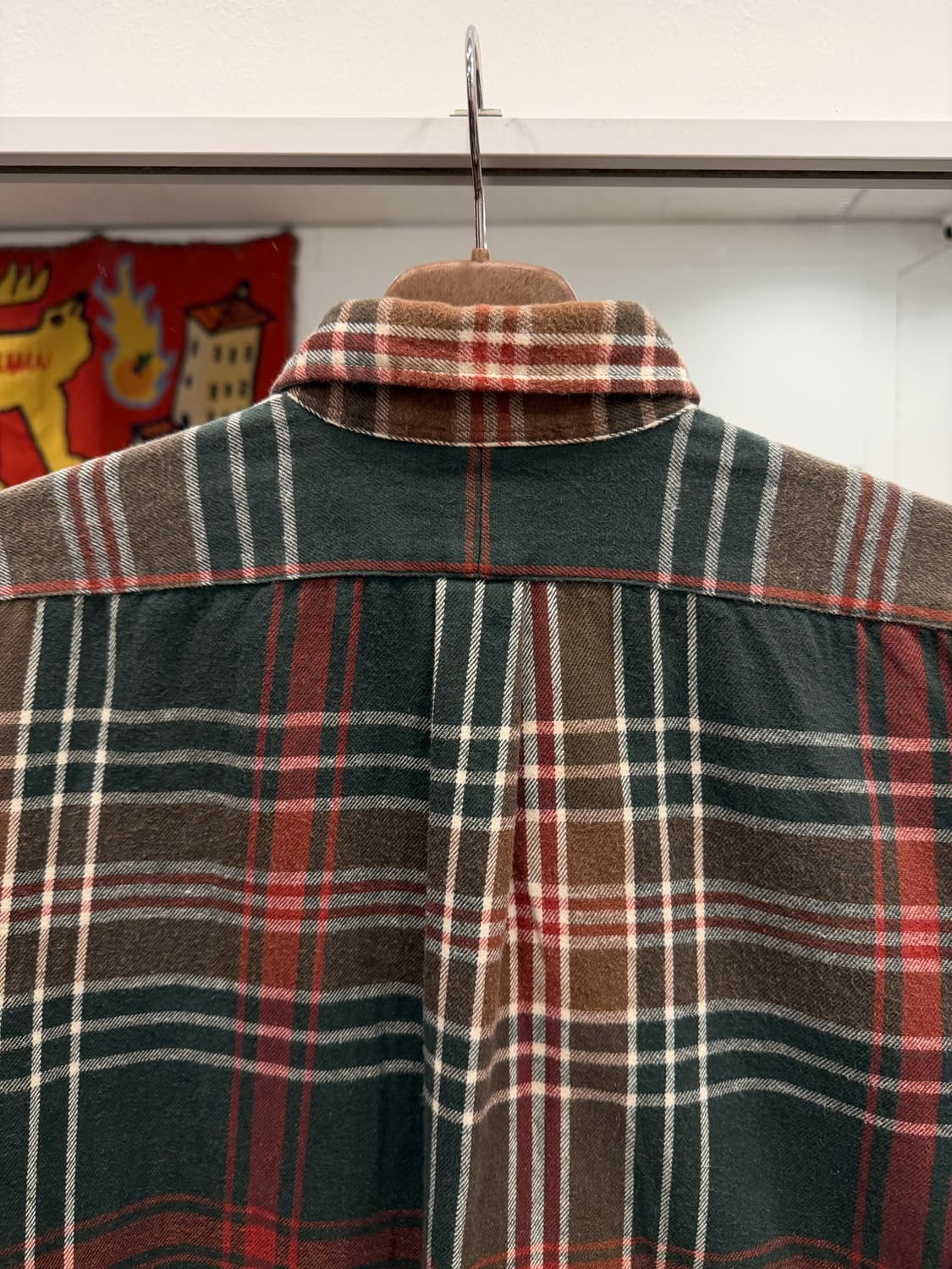 90-00s Polo RL 폴로 랄프로렌 코튼 플란넬 투포켓 체크 셔츠 상품이미지6