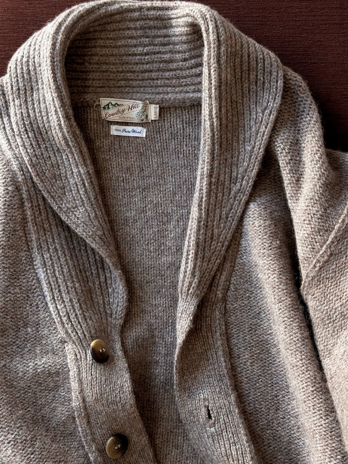 Low gauge pattern heavy knit cardigan 상품이미지3