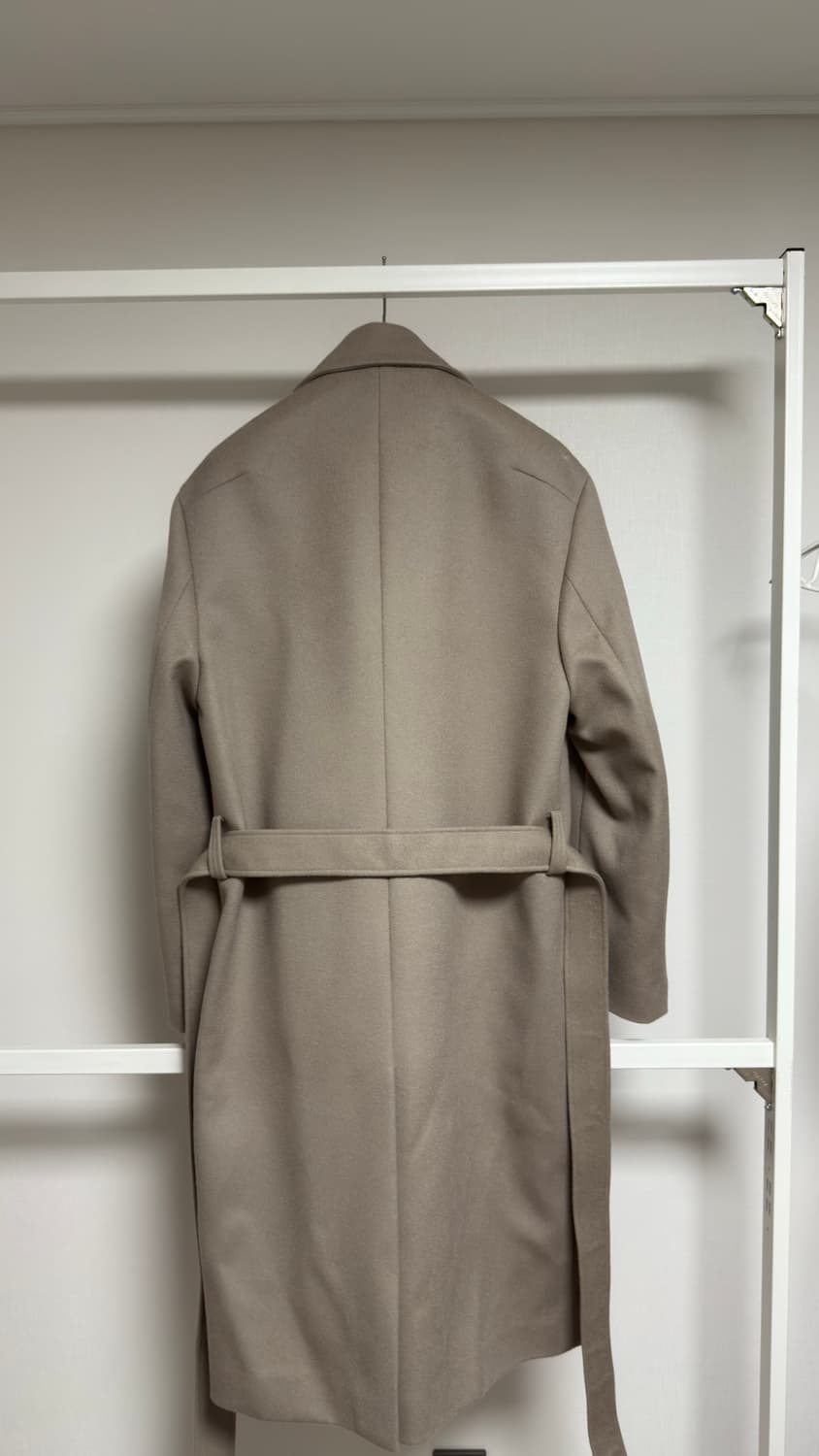 드로우핏 프리미어 퓨어 캐시미어 로브 더블코트 베이지 L 상품이미지2