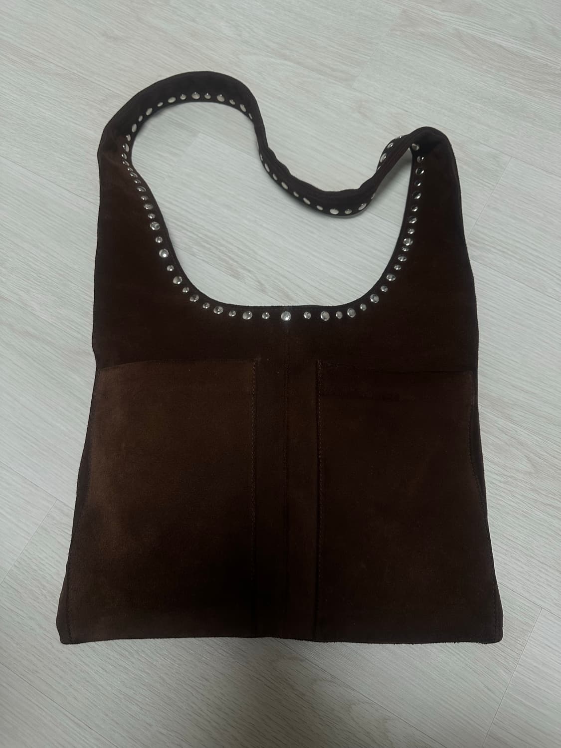 기마구아스 브라운 스웨이드 숄더백 상품이미지1