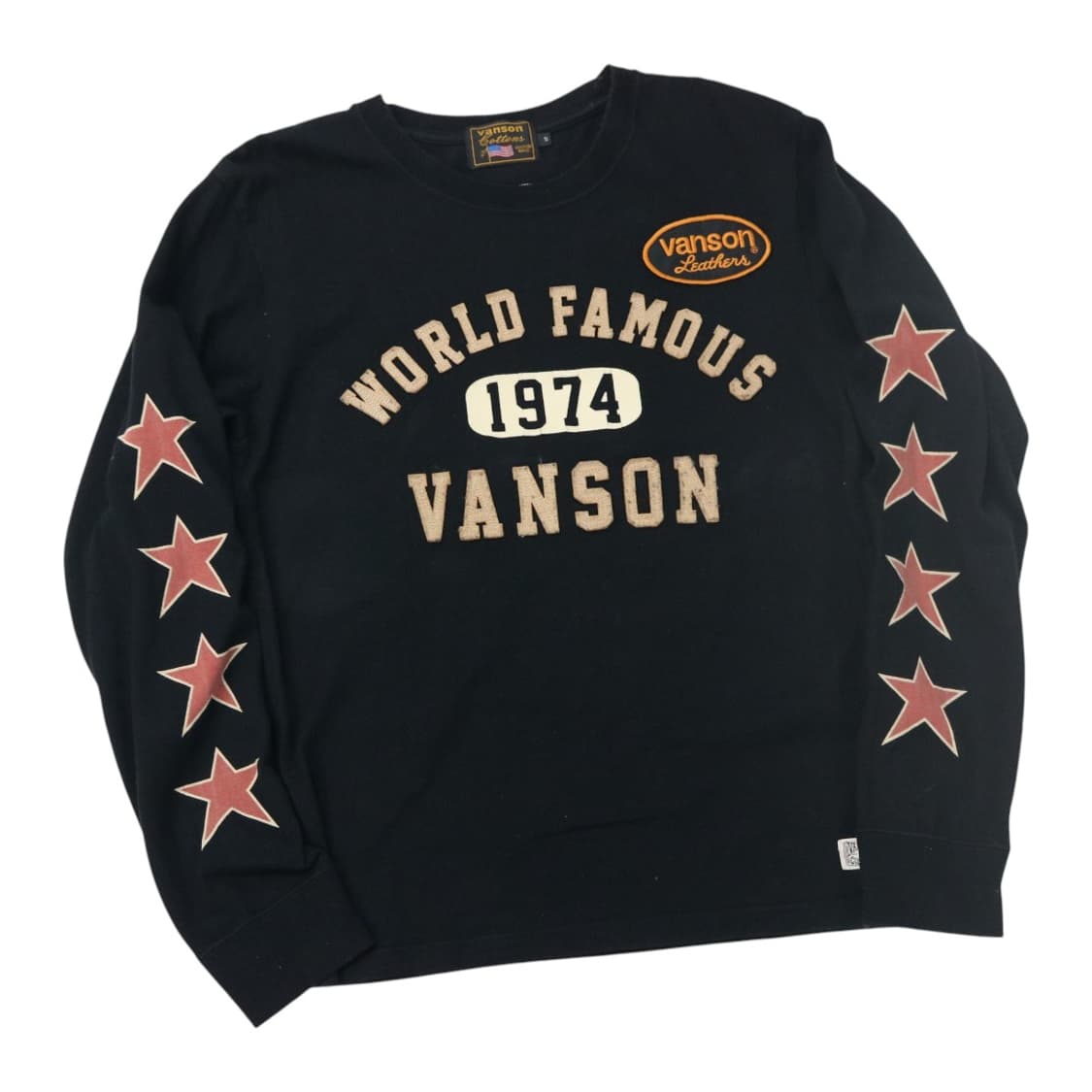 VANSON 밴슨 40주년 기념 스타 그래픽 롱 슬리브 티셔츠 (S) 상품이미지1