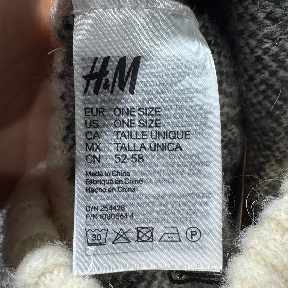 H&M 비니 화이트 ( OS/OLD-8278 ) 상품이미지5