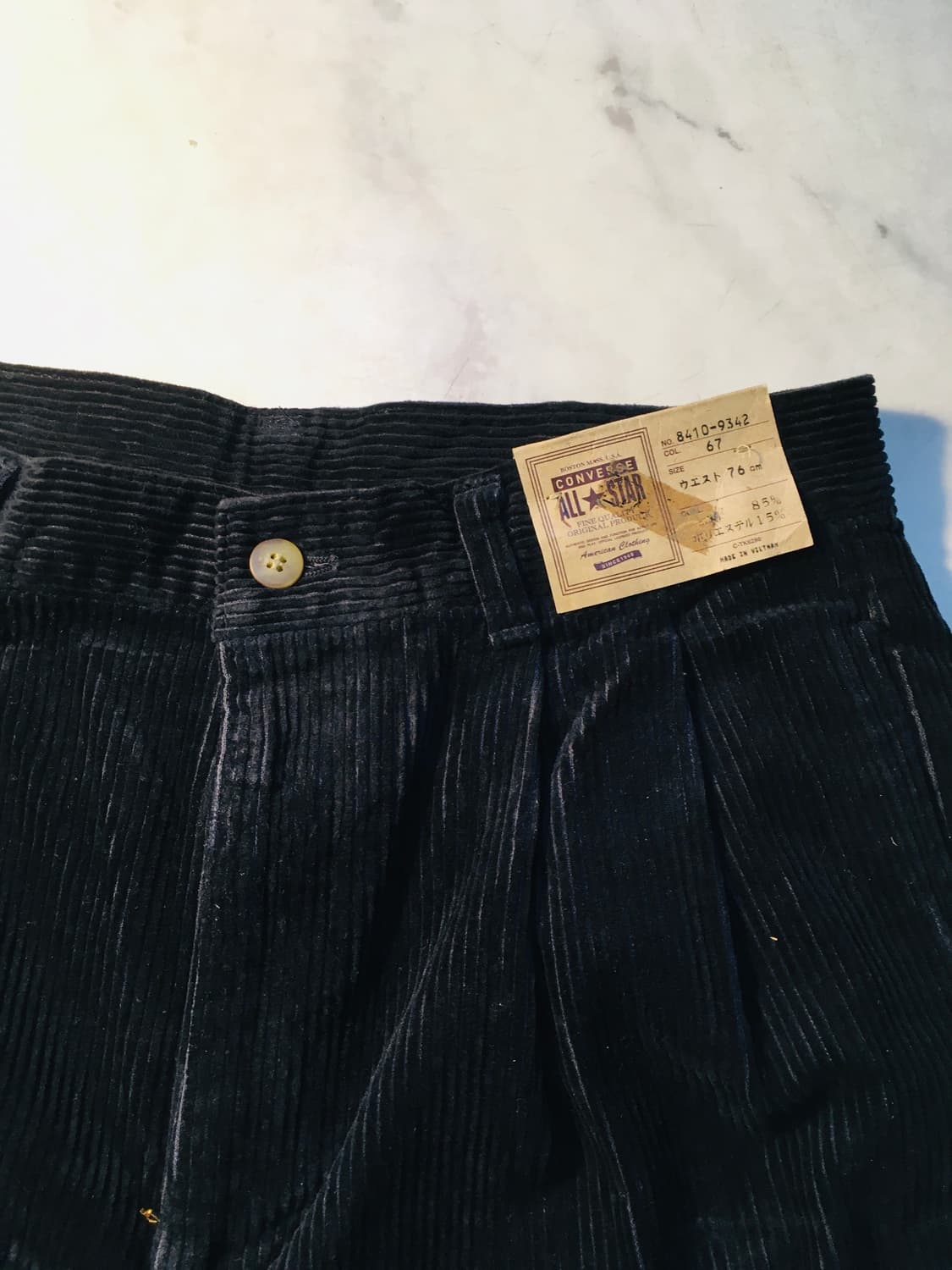 90’S 컨버스 데드스탁 코듀로이 더블 핀턱 팬츠 루즈핏 상품이미지5