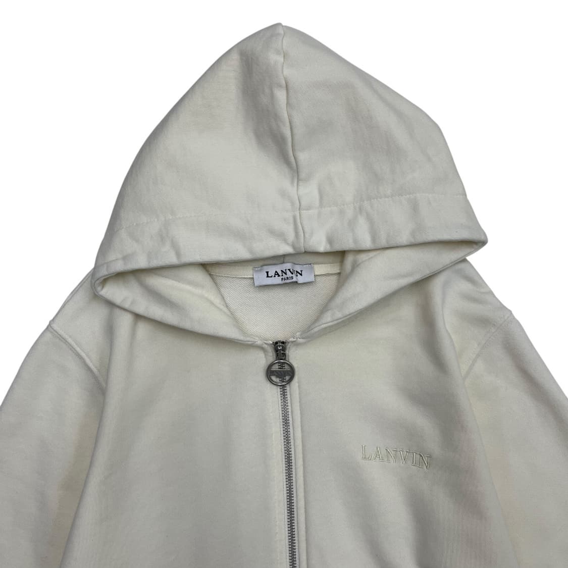 랑방 하트 로고 아이보리 후드집업 상품이미지5