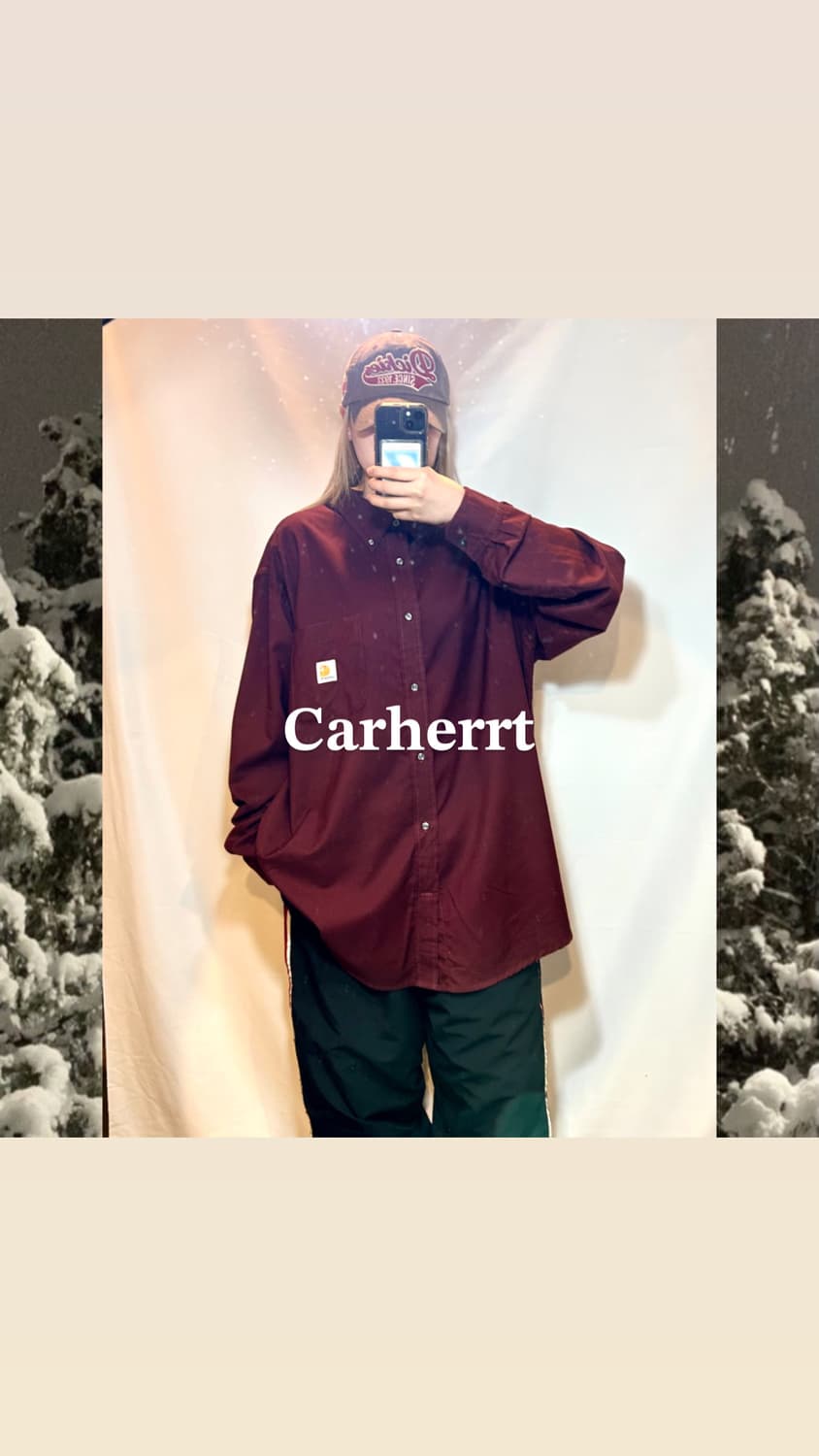 칼하트 버건디 셔츠 상품이미지1
