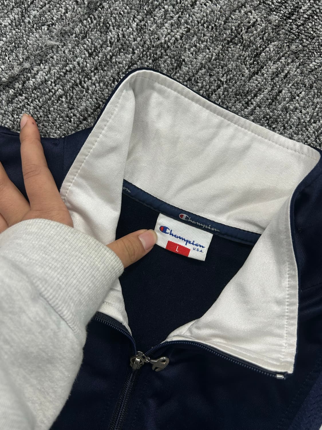 챔피온 올드스쿨 사이드라인 트랙탑 져지 L 상품이미지5