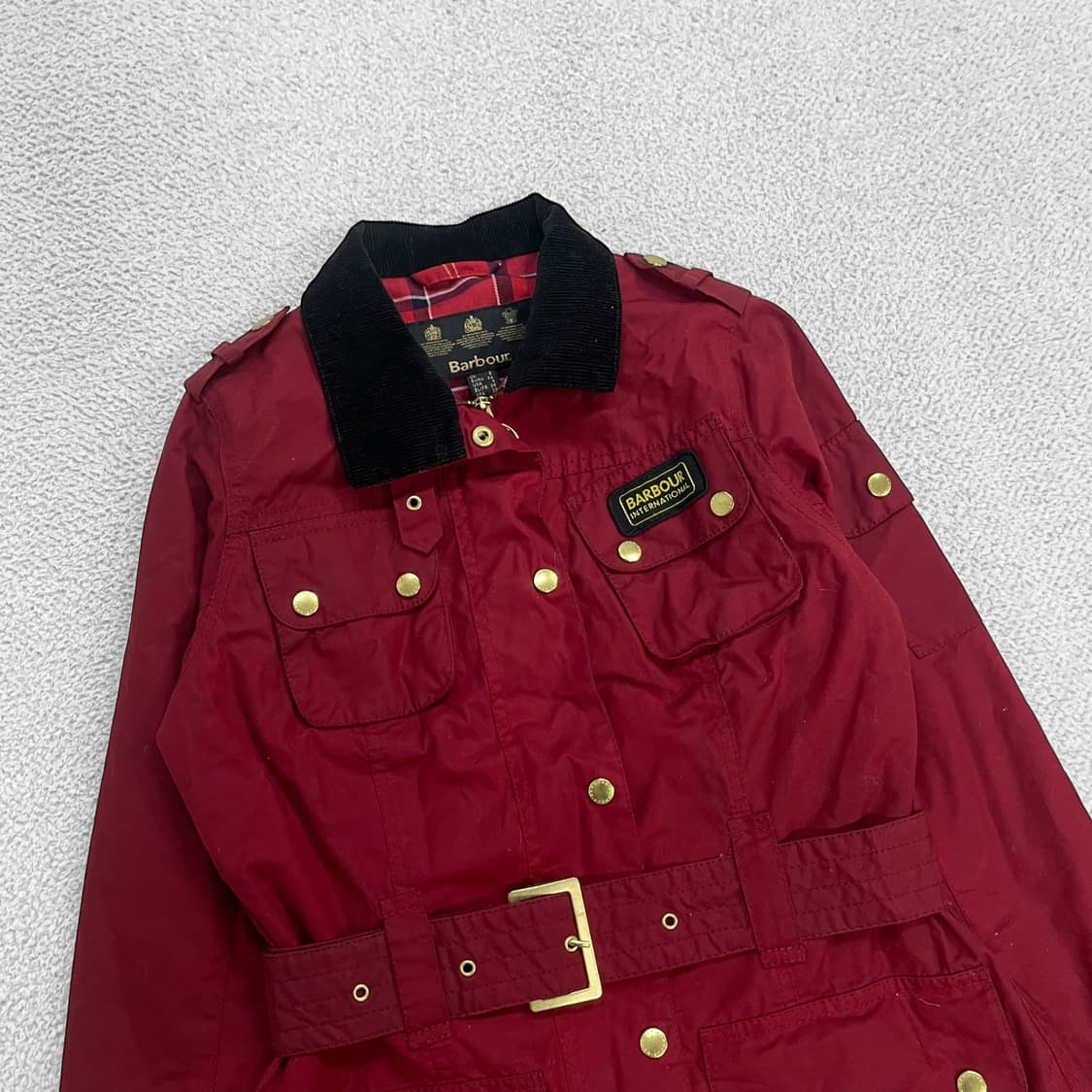 바버 Babour 인터네셔널 왁스 자켓 레드 상품이미지2