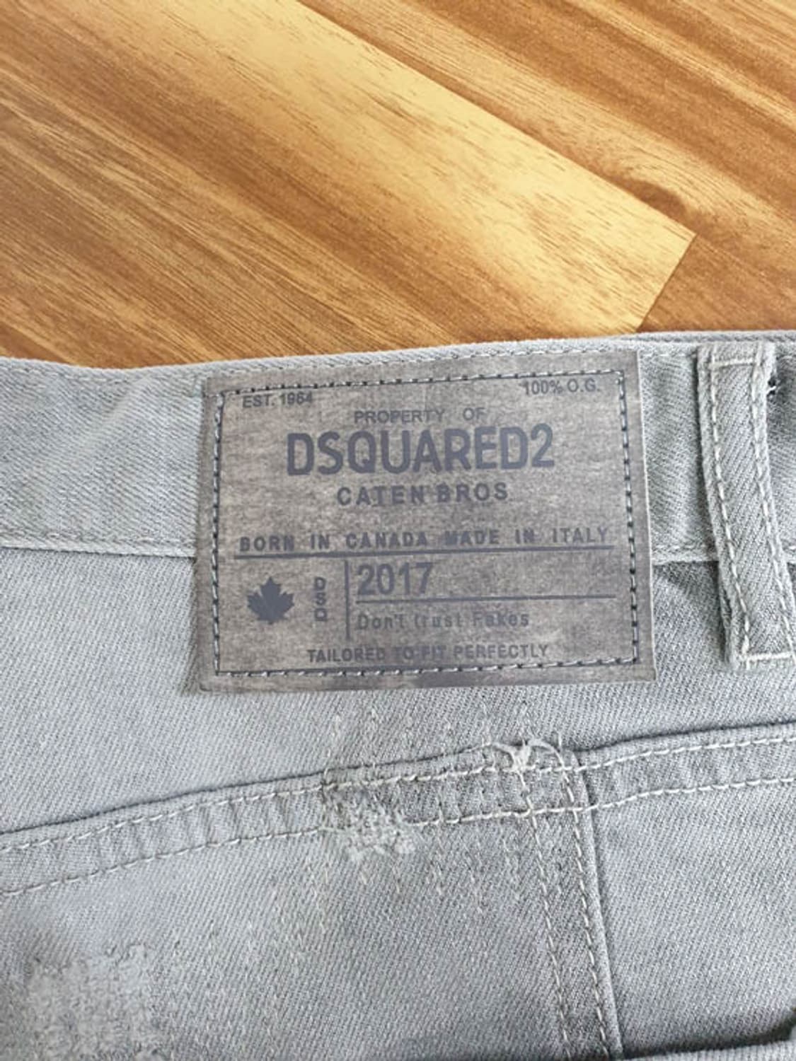 디스퀘어드 남성 그레이 페인트진 32 상품이미지5