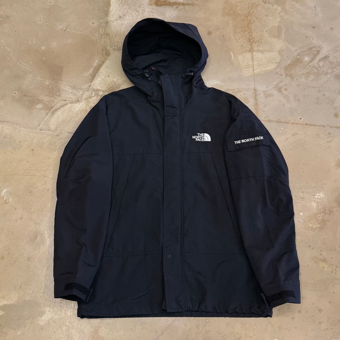 90 노스페이스 암포켓 블랙 후드 바람막이 상품이미지2