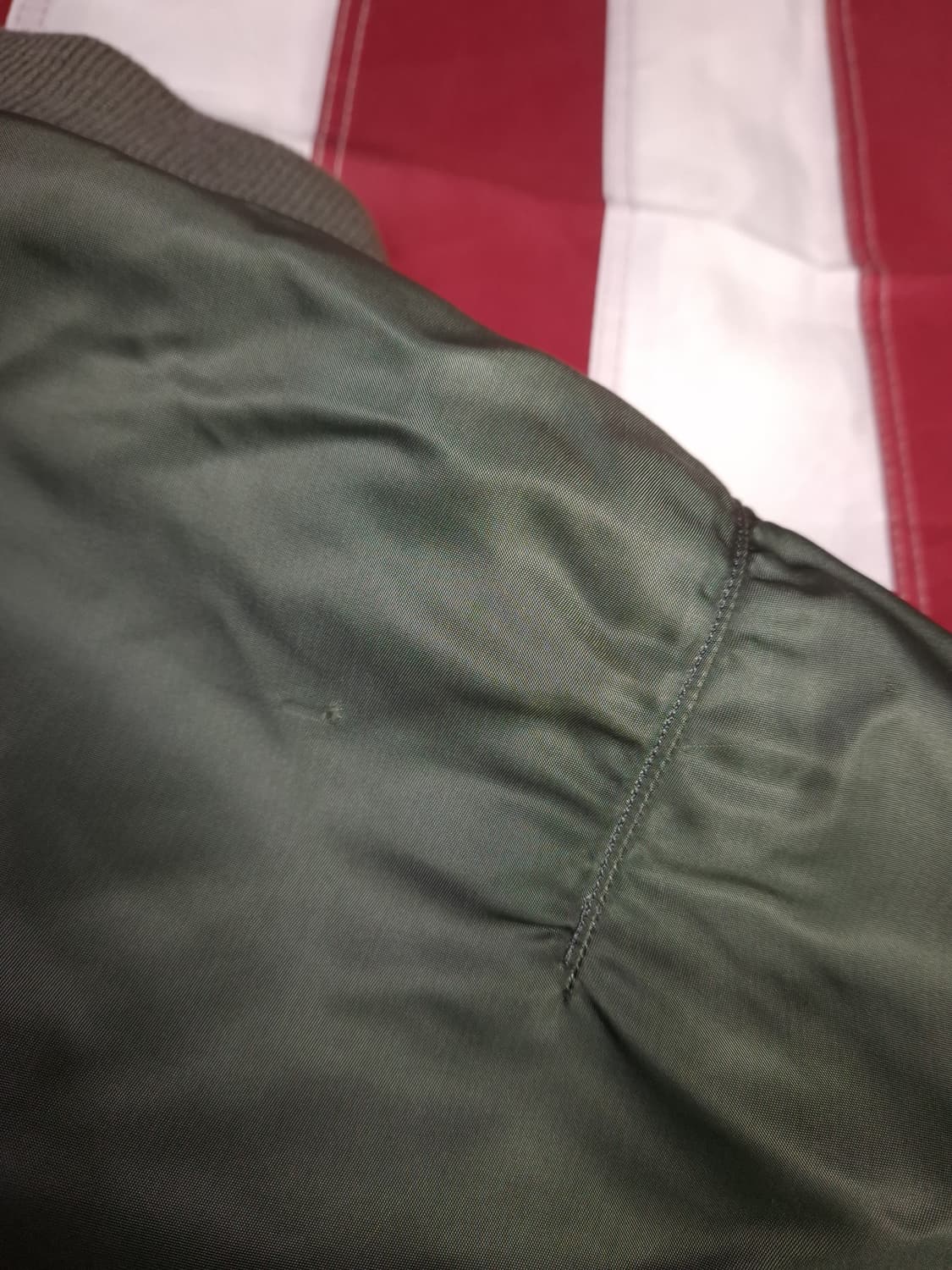 오리지날 미국제조 알파사 65년 미공군 지급용 울파일 MA-1 항공점퍼 상품이미지5