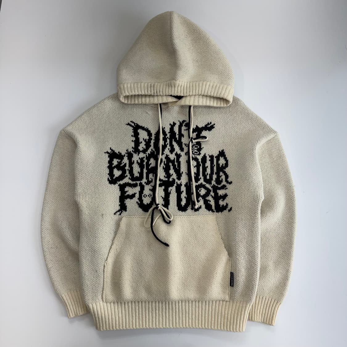 Ajobyajo 아조바이아조 아이보리 니트 후드티 상품이미지3