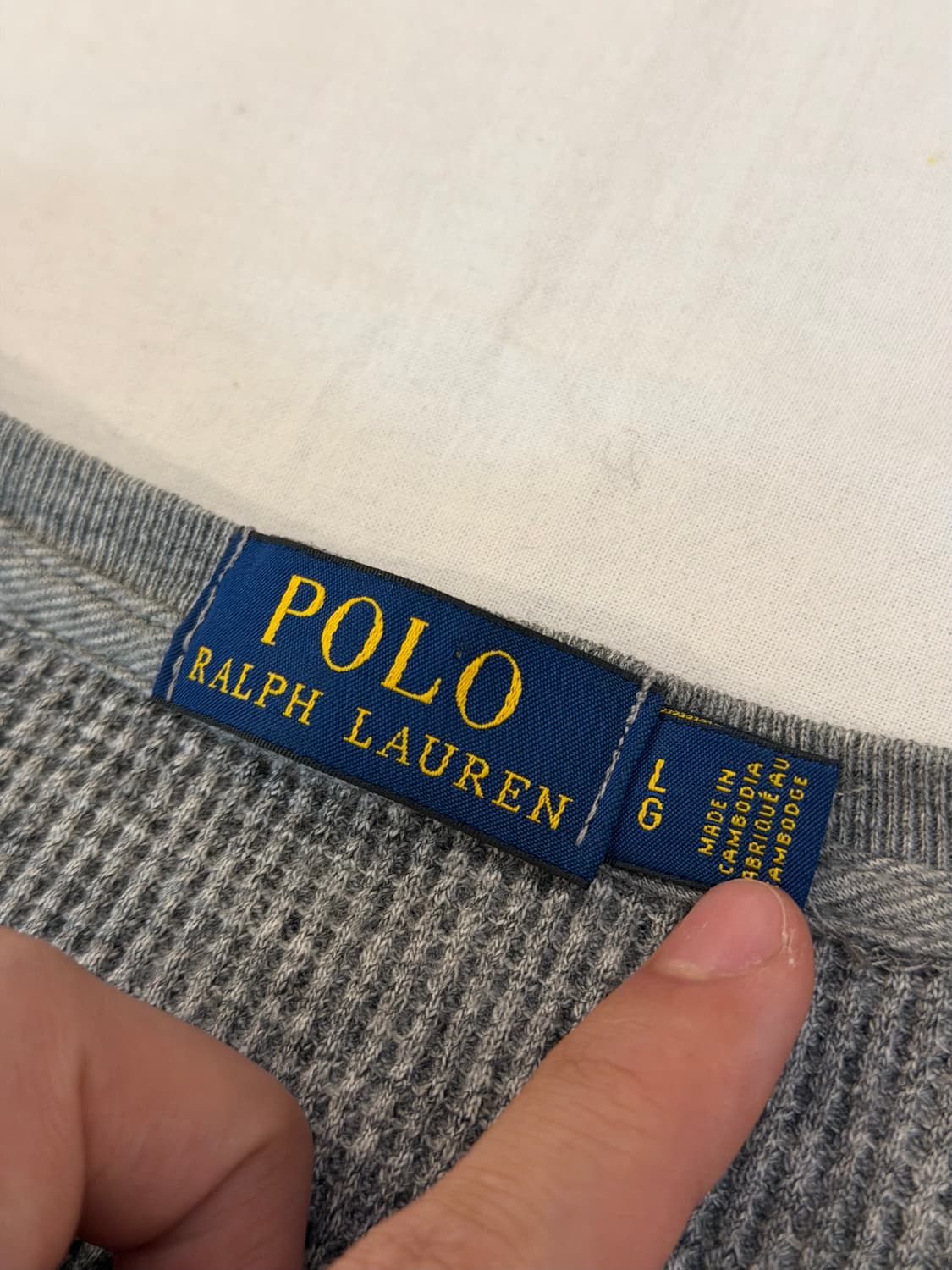 폴로 랄프로렌 와플 써멀 롱슬리브 그레이 상품이미지3
