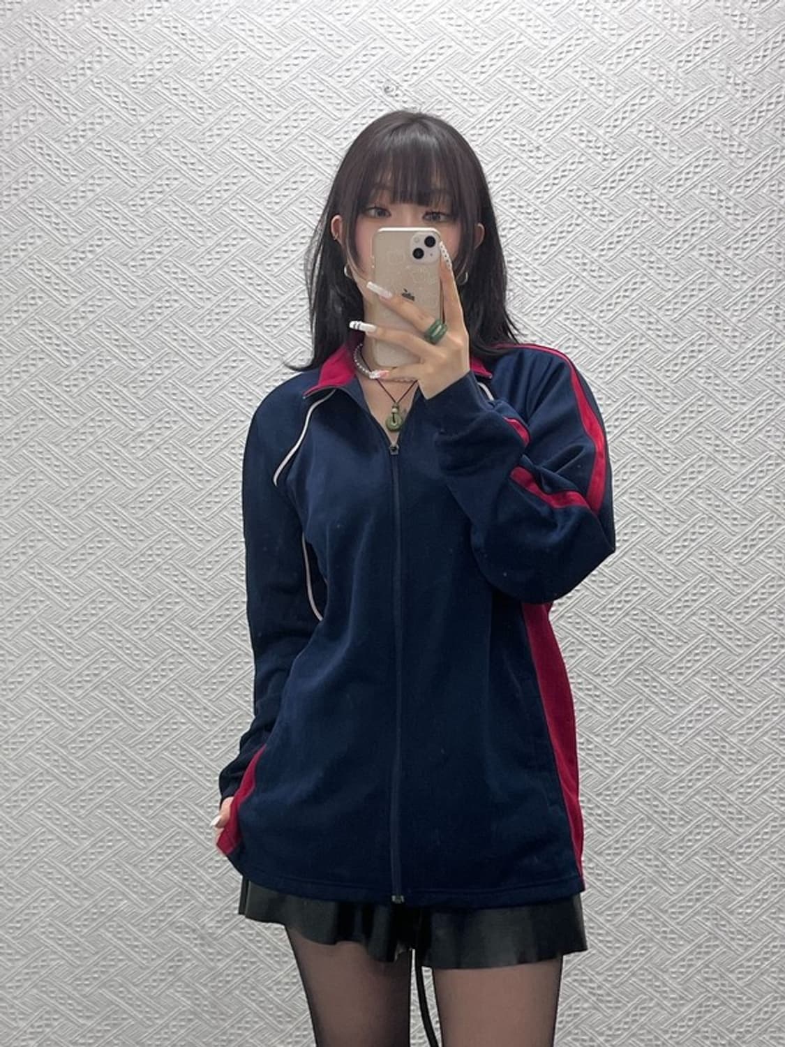 나이키 올드스쿨 빈티지 라인 배색 바람막이 자켓 XL C10990 상품이미지1