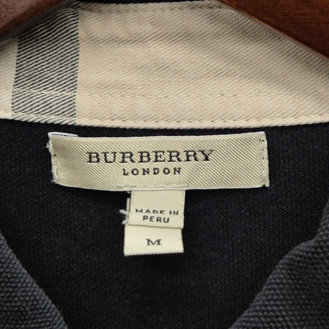 버버리 긴팔 카라티 M 상품이미지4