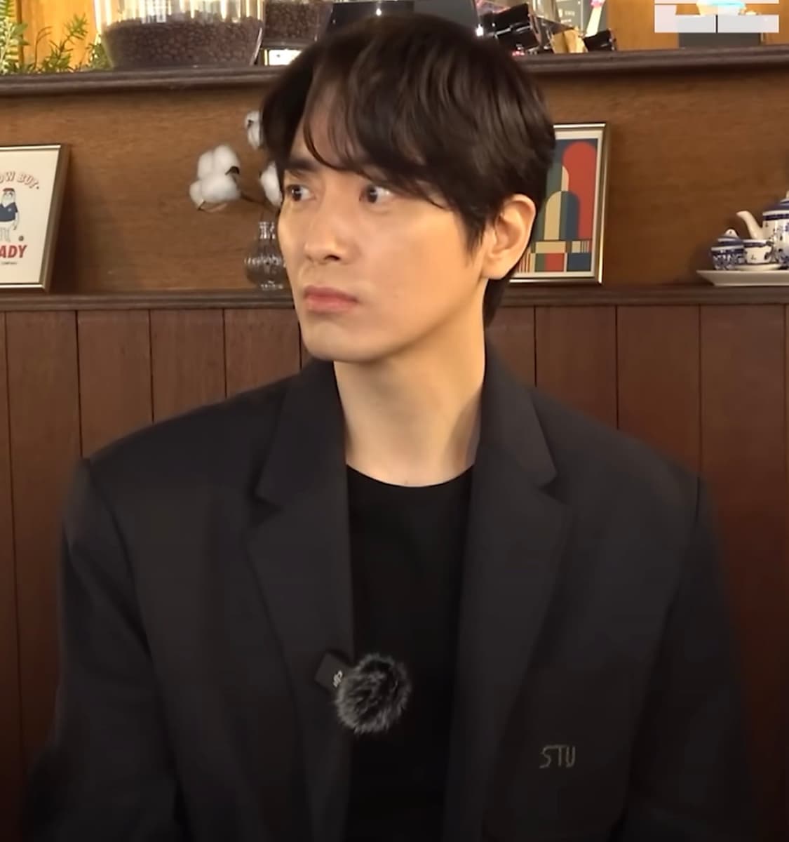 (STU) 3버튼 울 캐시미어 핸드 스티치 블레이저 네이비 상품이미지1