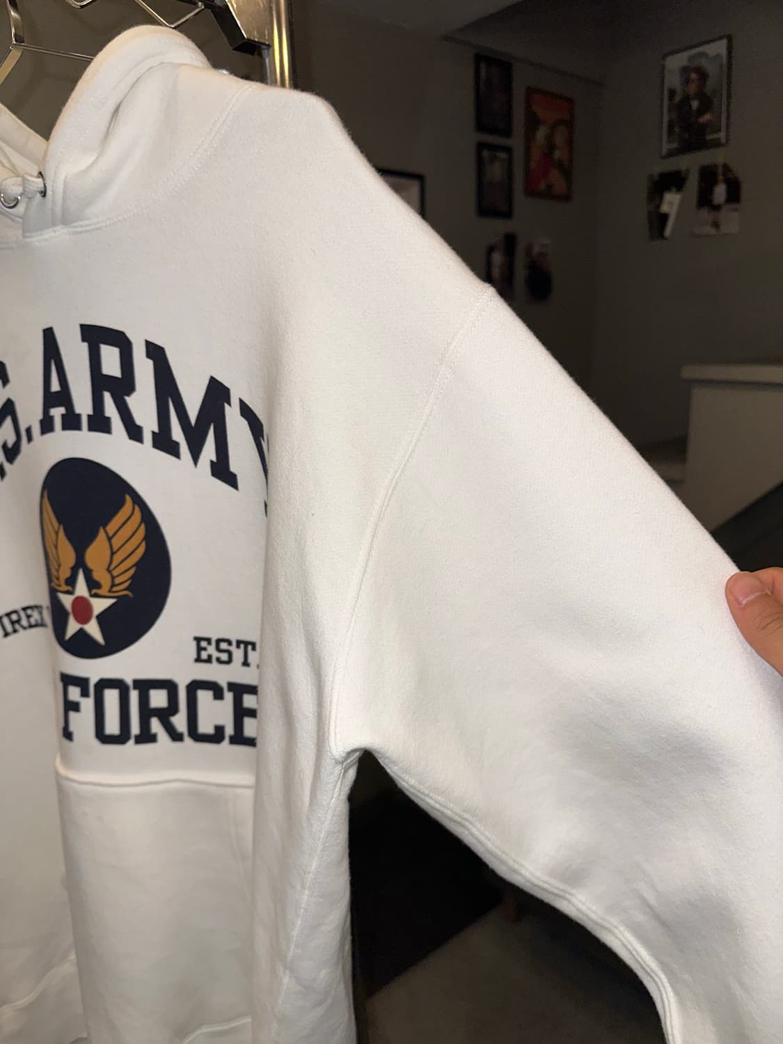 Avirex U.S. Air Force logo print hood 상품이미지5