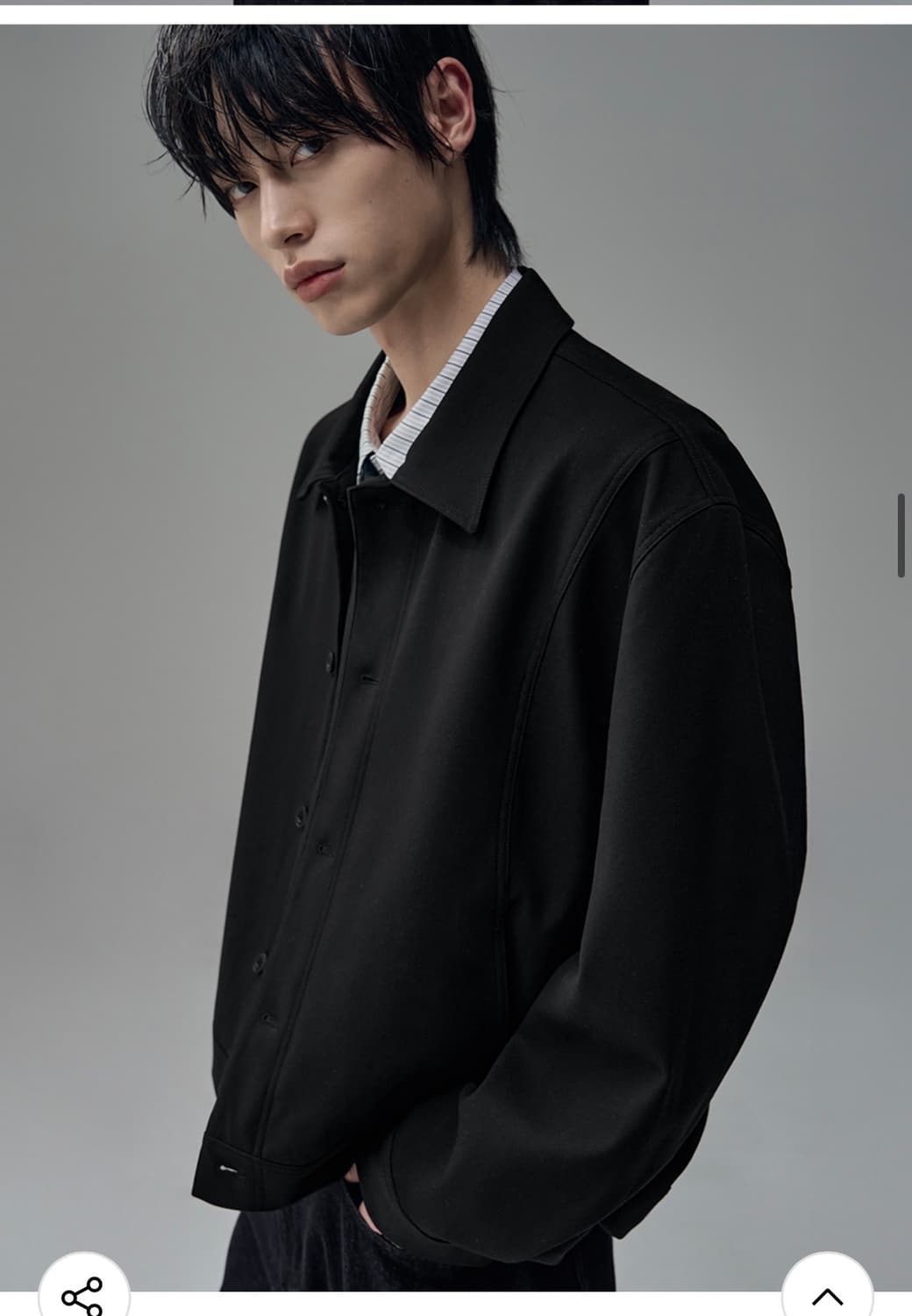 (새상품)(M) 드로우핏 도브 울 미니멀 라인 자켓 BLACK 판매 상품이미지8